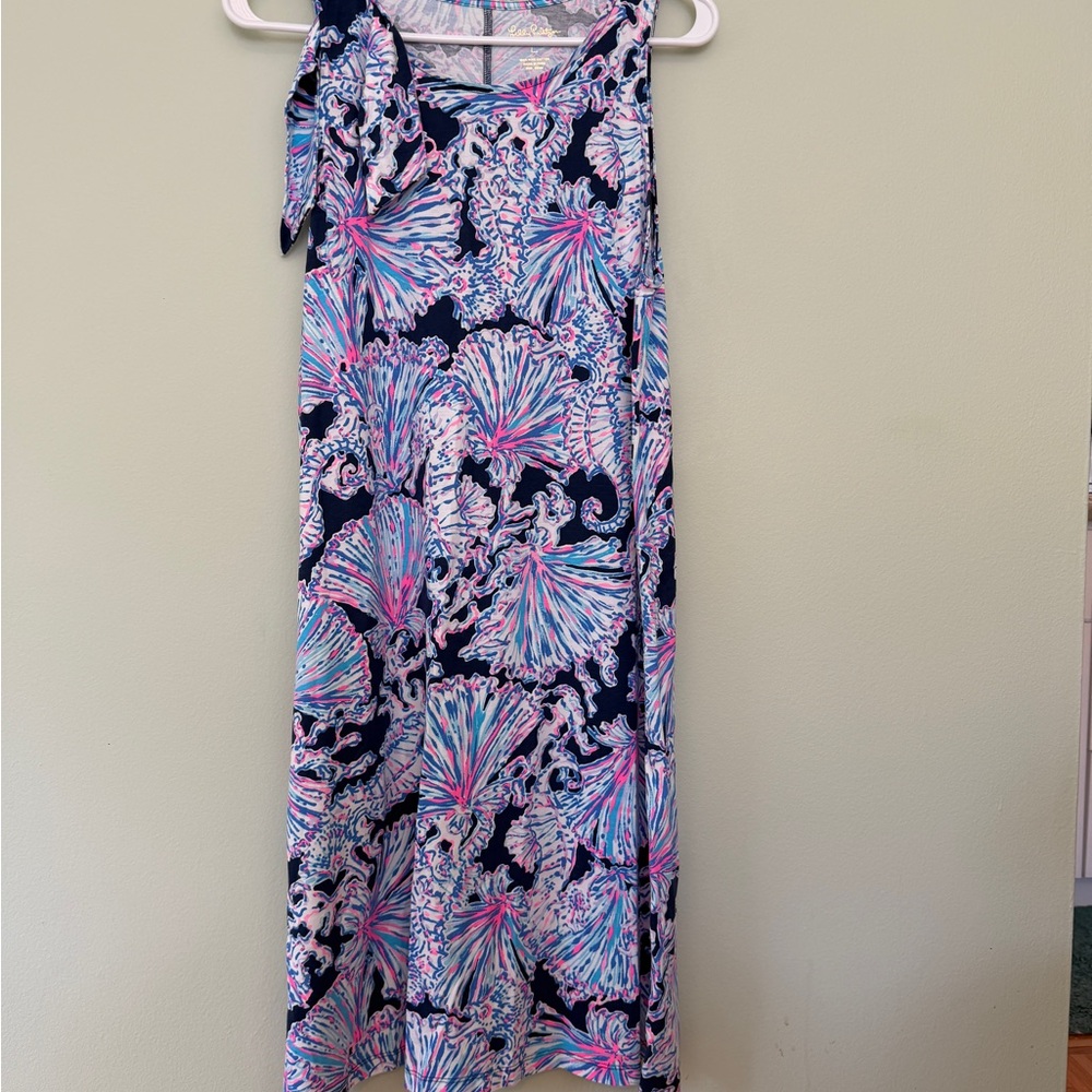 Lilly Pulitzer Pink and Blue Abstract Dress